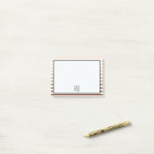 Goud Brons Ombre Strepen monogram Post-it® Notes (Op bureau)