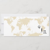 Goud Bruiloft uitnodiging Boarding pass ticket (Achterkant)