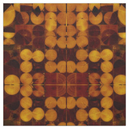 Goud & Bruin Abstract cirkelenstof Stof