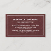 Goud Bruin Lederen Tand Tandheelkundige kliniek Ta Visitekaartje (Achterkant)