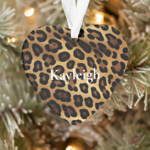 Goud Bruin Leopard Dierenprint Ornament