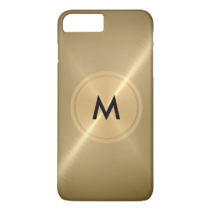 Goud Button en roestvrij staal uit de Bronze iPhone 8 Plus / 7 Plus Hoesje