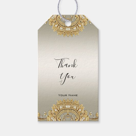 Goud  cadeau Label Cadeaulabel (Voorkant)