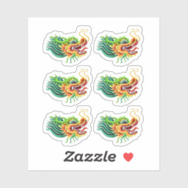 Goud Chinees Drakenhoofd Sticker