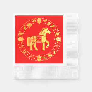 Goud Chinees Nieuwjaar 2026 Servet