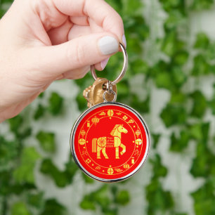 Goud Chinees Nieuwjaar 2026 Sleutelhanger