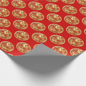 Goud Chinees Papier-gesneden Tijger Jaar Kies Kleu Cadeaupapier (Hoek)