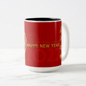Goud Chinees tijdenjaar met papiersnit Kies voor d Tweekleurige Koffiemok (Voorkant rechts)