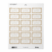 Goud Confetti en wit Etiket (Full Sheet)