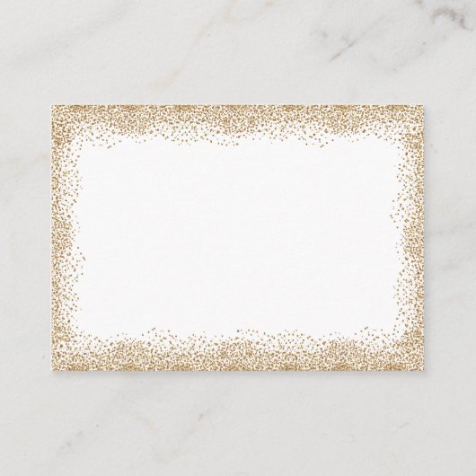 Goud Confetti en wit Informatiekaartje (Achterkant)