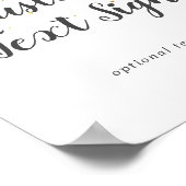 Goud Confetti Weddenschap Aangepaste tekst Poster (Hoek)