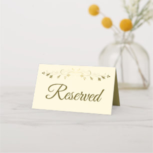 Goud & Crème Elegante Vintage Bruiloft Gereserveer