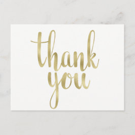 Goud dank u briefkaarten, folie briefkaart