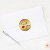 Goud, dank u, douane ronde sticker (Envelop)