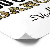 goud DAT JE KUNT DANEN - Vodka-gebarentafdruk Poster (Hoek)