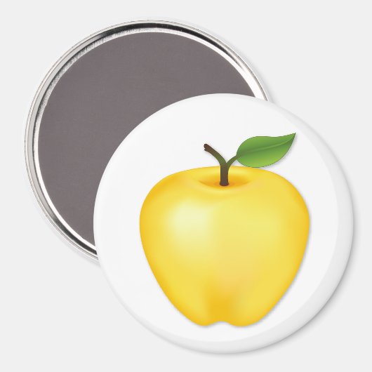 Goud Delicious Appel Magneet (Voorkant / Achterkant)
