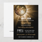 Goud disco bal kaart (Voorkant / Achterkant)