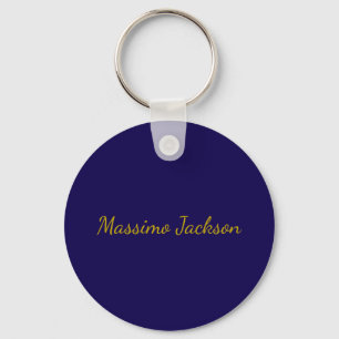 Goud & Donkerblauwe Kleur Professionele Eenvoudige Sleutelhanger