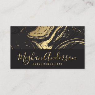 Goud Donkergrijze Marmer Executive Signature Ser Visitekaartje