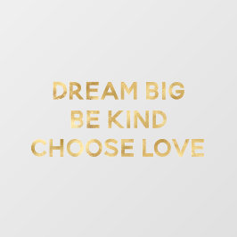Goud droombeeld kies voor liefde raamsticker