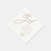 Goud Eenvoudig Minimalistisch Trouw Dank Je Servet (Hoek)