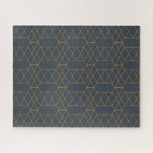Goud, eenvoudig, modern, cool, trendlijnen geometr legpuzzel