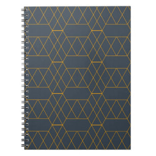 Goud, eenvoudig, modern, cool, trendlijnen geometr notitieboek