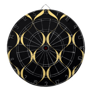 Goud, eenvoudig, modern, luxe golvend grafisch dartbord