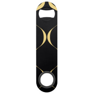 Goud, eenvoudig, modern, luxe golvend grafisch speed flessenopener