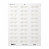 Goud Eenvoudig Modern Script Afstuderen Retouradre Etiket (Full Sheet)