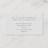 Goud effect script, de details lichtgrijs informatiekaartje (Achterkant)