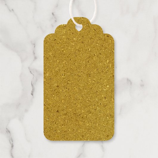 Goud Egyptisch symbool Scarab Kever Faux Glitter Cadeaulabels (Achterkant)