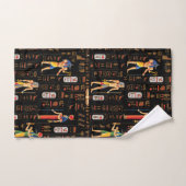 Goud-Egyptische hiërogliefen en godslastering op z Bad Handdoek (Handdoek)