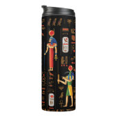 Goud-Egyptische hiërogliefen en godslastering op z Thermosbeker (Geroteerd rechts)