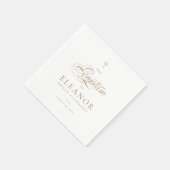 Goud Elegant Cross Script Kalligrafie Doop Servet (Hoek)