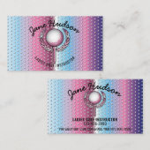 Goud Elegant Dames Golf Design Visitekaartje (Voorkant / Achterkant)