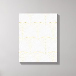Goud, elegant, eenvoudig luxe traditioneel patroon canvas afdruk