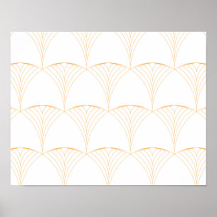 Goud, elegant, eenvoudig luxe traditioneel patroon poster