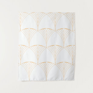Goud, elegant, eenvoudig luxe traditioneel patroon wandkleed