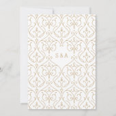 Goud elegant modern klassiek wijnjaar bruiloft kaart (Achterkant)