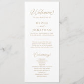 Goud Elegant Modern Script Kalligrafie Programma (Voorkant)