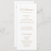 Goud Elegant Modern Script Kalligrafie Programma (Voorkant / Achterkant)