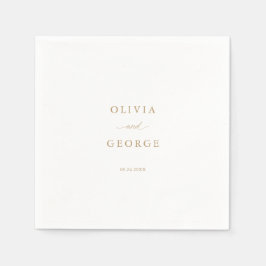 Goud Elegant Modern Script Kalligrafie Servet