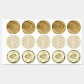 Goud Elegant Ripple Effect Labels (Vel)