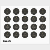 Goud Elegant Romantisch Medisch Afstuderen Ronde Sticker (Vel)