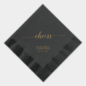 Goud | Elegant Stylish Lettering Cheers Event Folie Servetten (Rechts)