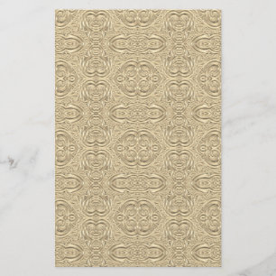 Goud elegant Victoriaans nieuw gegraveerd uiterlij Briefpapier