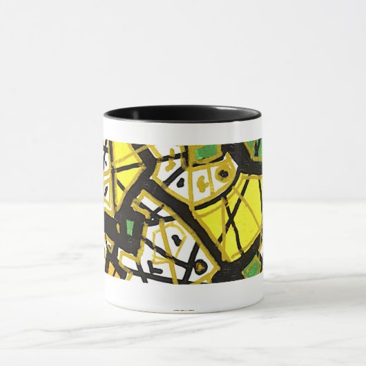 GOUD – Elegante Abstracte Mok (Midden)