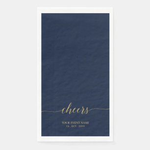 Goud   Elegante stijlvolle lettertypografie Cheers Servet