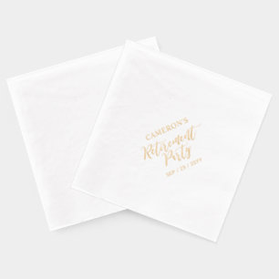 Goud   Elegante stijlvolle lettertypografie pensio Folie Servetten
